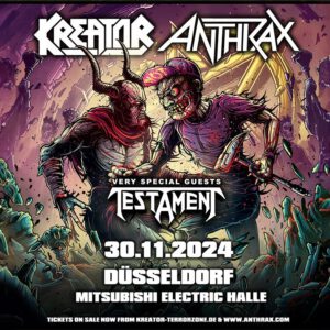 Mehr über den Artikel erfahren Konzertbericht KREATOR, ANTHRAX, TESTAMENT (Düsseldorf, Mitsubishi Electric Halle, 05.11.2024)