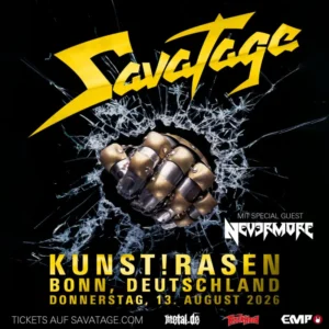 Mehr über den Artikel erfahren Savatage und Nevermore auf dem Kunstrasen Bonn – ein Abend, für den sich zwei Urlaubstage lohnen